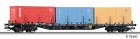 15584 Tillig 4 axle Container car with three 20 container